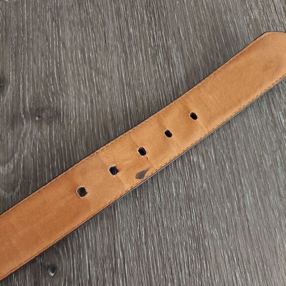 Brown Croc Embossed Genuine Bonded Leather Belt XL 42-44 - Picture 6 of 8